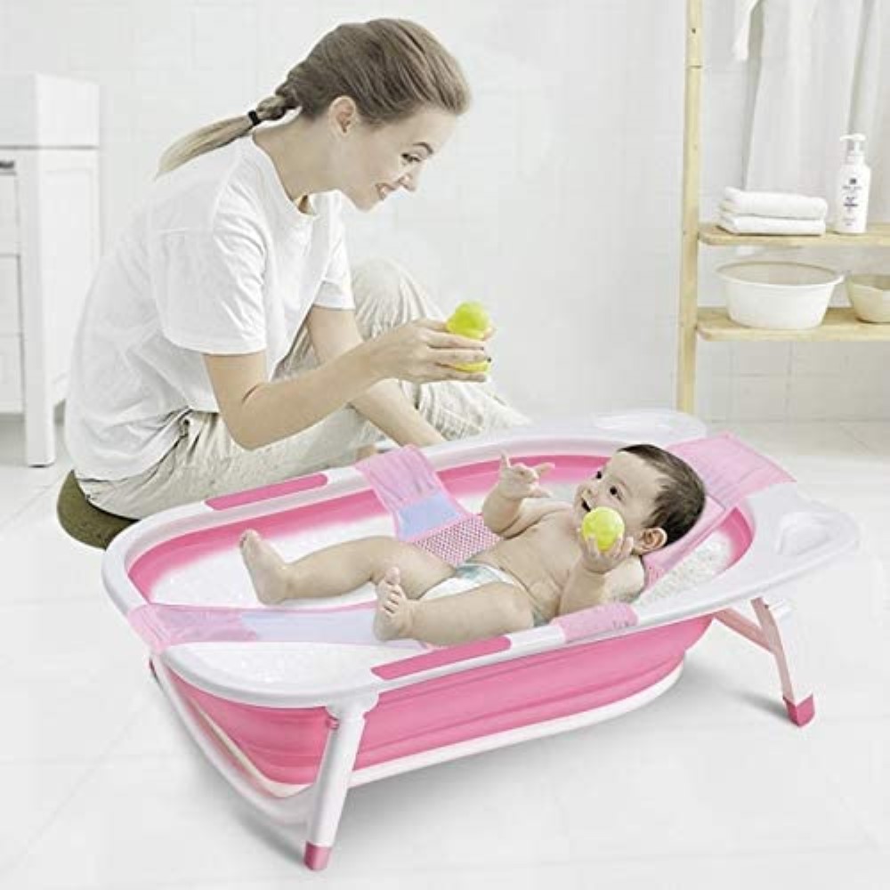 Pikkaboo Baby Foldable Portable NonSlip Bath Tub Pink Buy Online