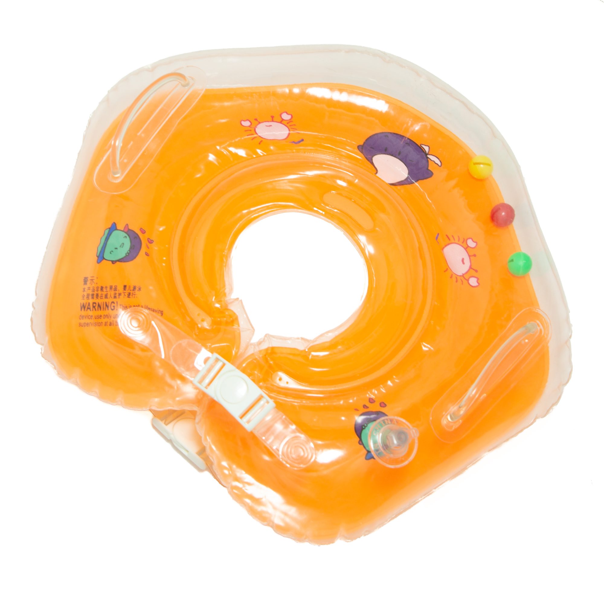 Pikkaboo - Iswimsafe Infant Neck Floater Orange with Inflator