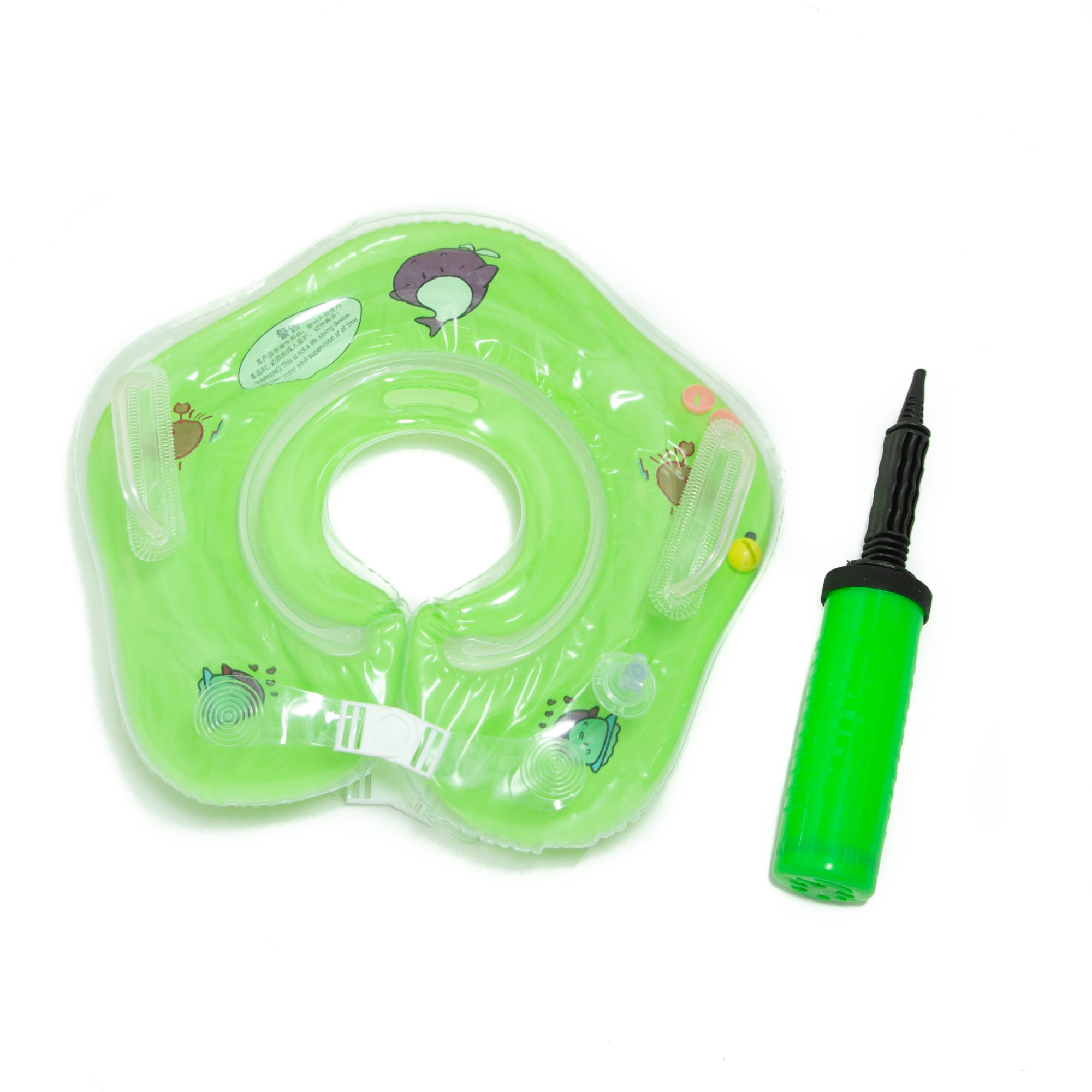 Pikkaboo - Iswimsafe Infant Neck Floater Green with Inflator