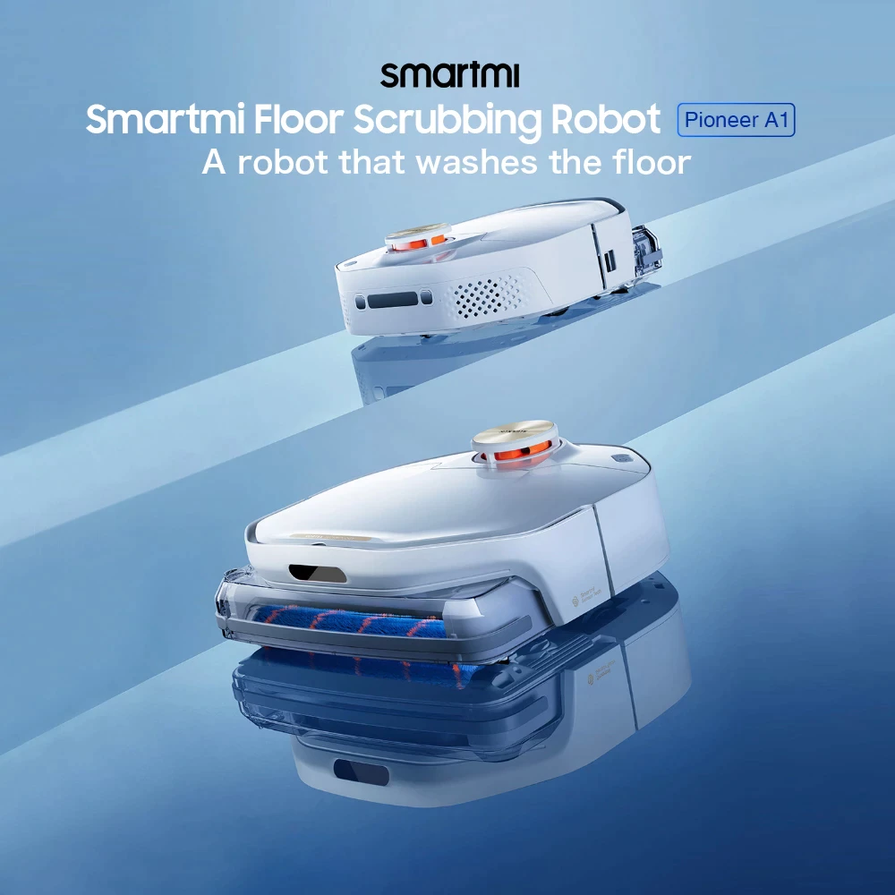 Smartmi Pioneer A1 Floor Scrubbing Robot A Robot That Washes The Floor Super Rotary Scrubber Black Technology Quick Brush 4000Pa