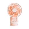Portable Outdoor Clip-on Fan Rotation head Battery powered For Household Bedroom Outdoor Desktop Ventilation Air cooling Fan - Pink