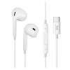 Miccell Type C Wired Stereo Earphone Build in Microphone & volume control 1.2M white, VQ-H15