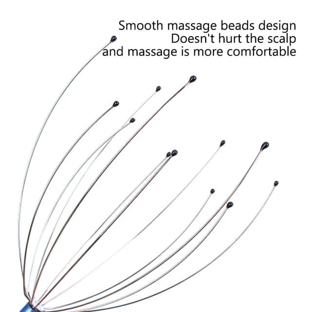 Hand Held Head Scalp Massager Multicolour