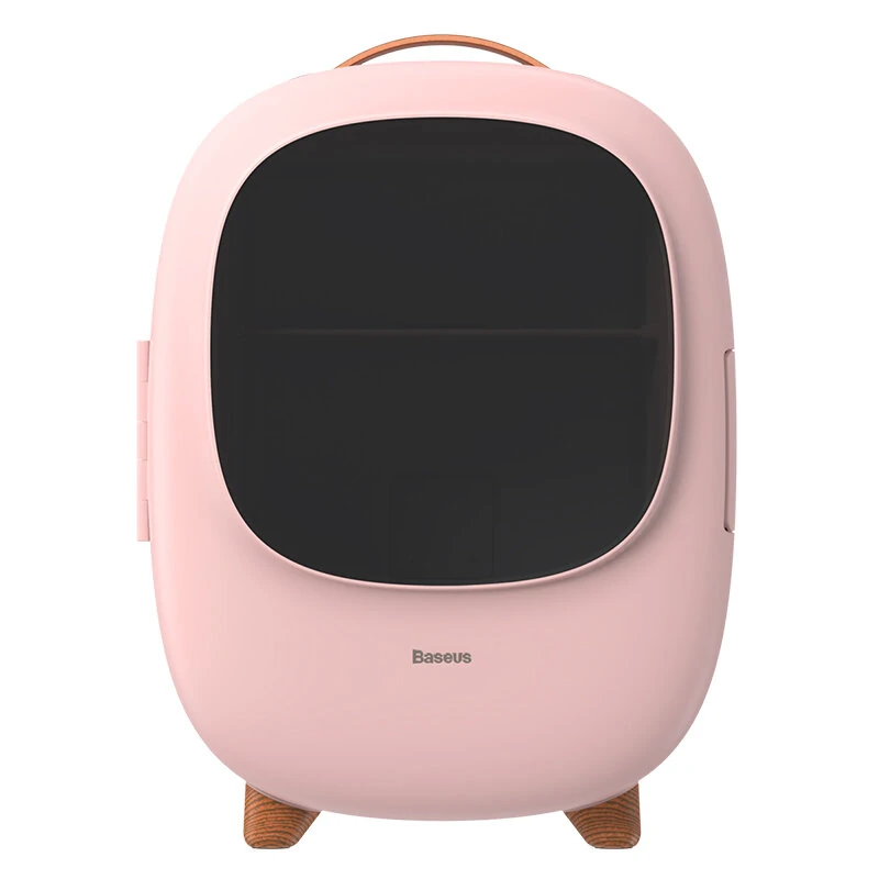 Baseus Desktop 8L Mini Car Household Refrigerator 60W Power Dual Use Warmer and Cooler - Pink
