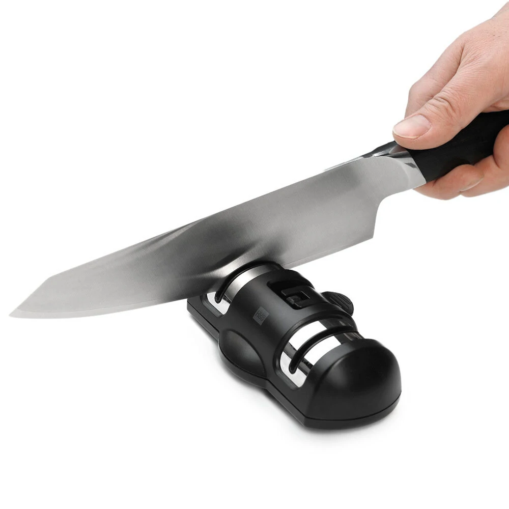 HUOHOU Knife Sharpener Stone Double Wheel Whetstone Sharpening Tool Grindstone Kitchen Tools