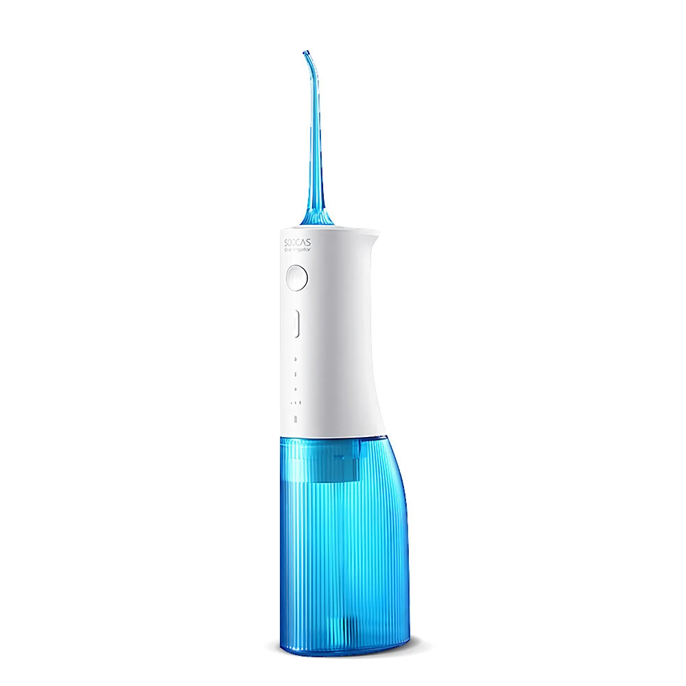 SOOCAS W3 Pro Portable Electric Flosser IPX7 Waterproof Oral Irrigator 3 Modes 240ml Dental Teeth Cleaner with 4 Nozzles