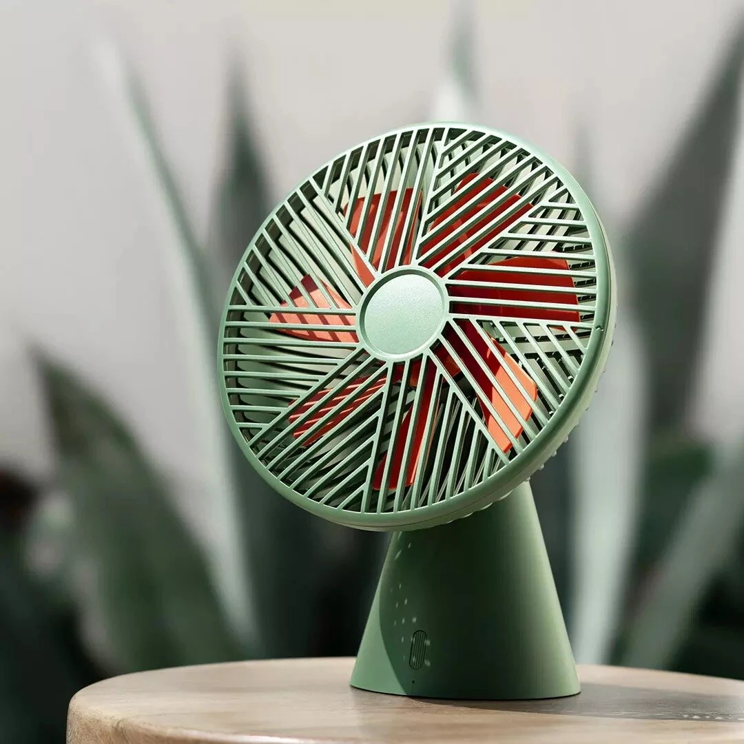 Sothing Desktop Strong Wind Circulating Air Fan from Stepless Adjustment Cooling Fan Low Noise 3 Speed Wind 4000mAh Battery Capacity