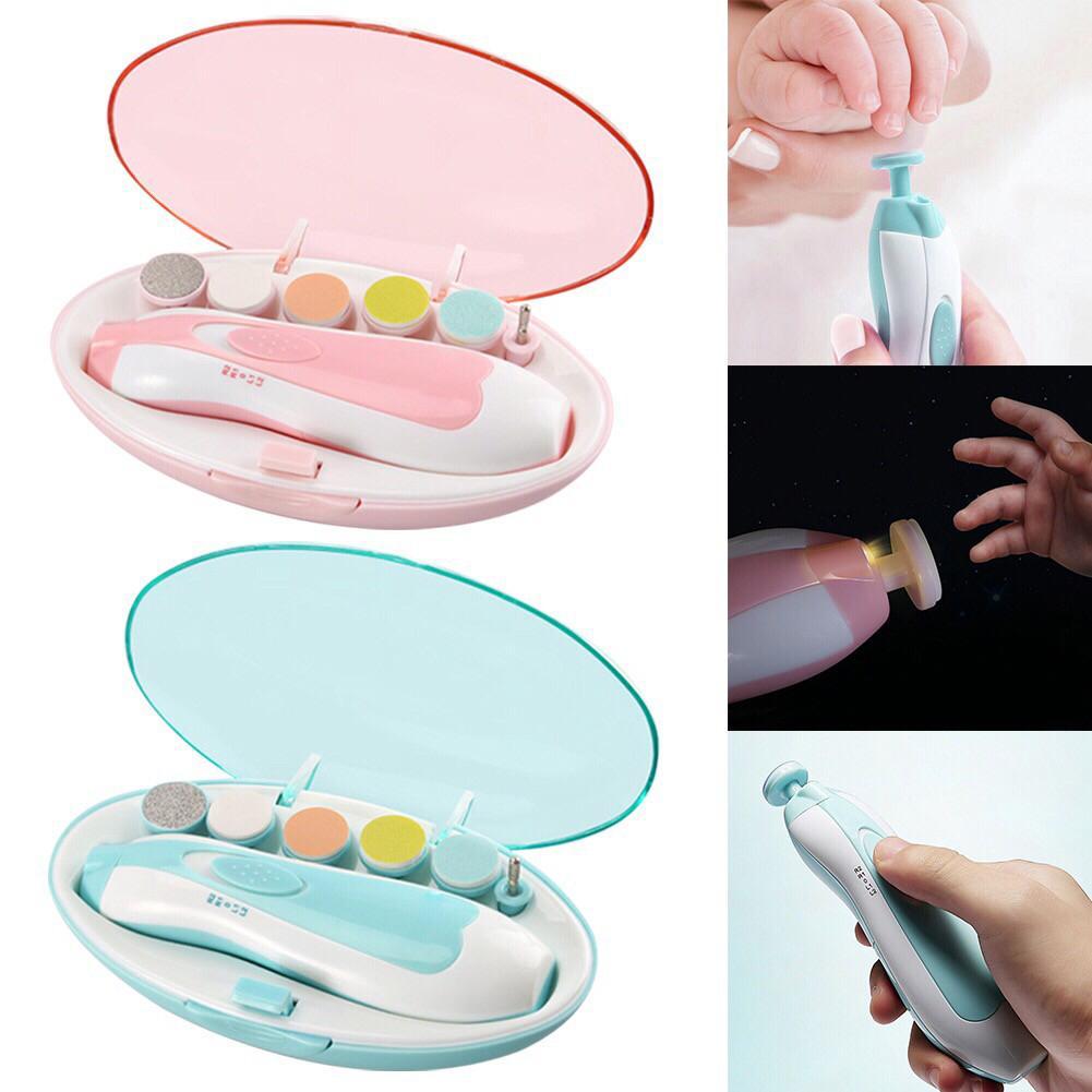 Electric Nail File Trimmer With Vibration Motor and Different Grinding and Polishing Heads for Newborn