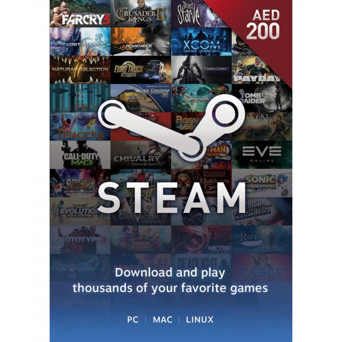 Steam Gift Card AED 200 - Email Delivery