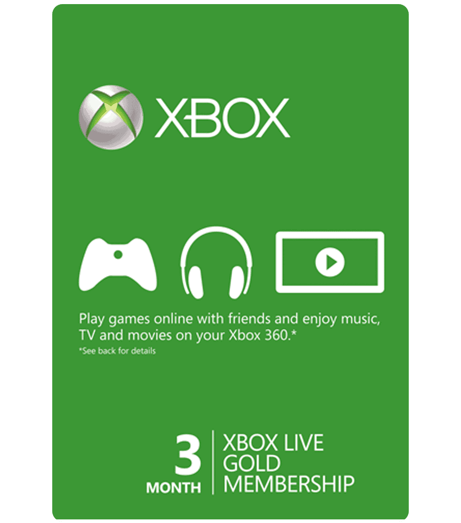 Microsoft Xbox Live Gold 3 Month Membership Card - Canada - Email Delivery