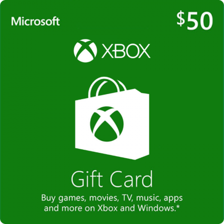 Microsoft Xbox Live Card $50 - Physical Delivery