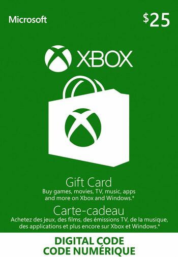 Microsoft Xbox Live Card $25 - Canada - Email Delivery